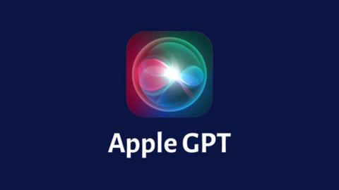 من iPhoneIslam.com، شعار التفاحة على خلفية زرقاء.