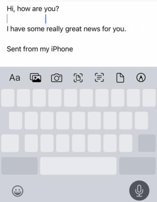 Dictate text on iPhone