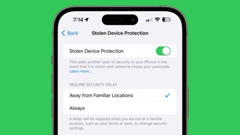 من iPhoneIslam.com، لقطة شاشة لتطبيق حماية جهاز الأمان على جهاز iPhone يعمل بنظام iOS 17.4.
