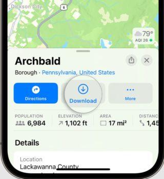 من iPhoneIslam.com، لقطة شاشة لتطبيق GPS على جهاز iPhone، تقدم نصائح لإطالة عمر البطارية.