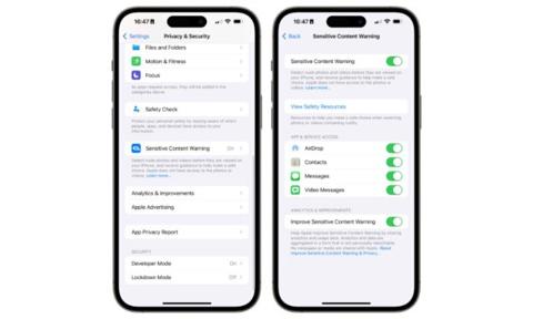 من iPhoneIslam.com، شاشتا iPhone 11 تعرضان ميزات الأمان والخصوصية الجديدة في iOS 17.