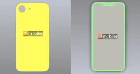 من iPhoneIslam.com، الجزء الأمامي والخلفي لجهاز iPhone أصفر وأخضر في مارس.
