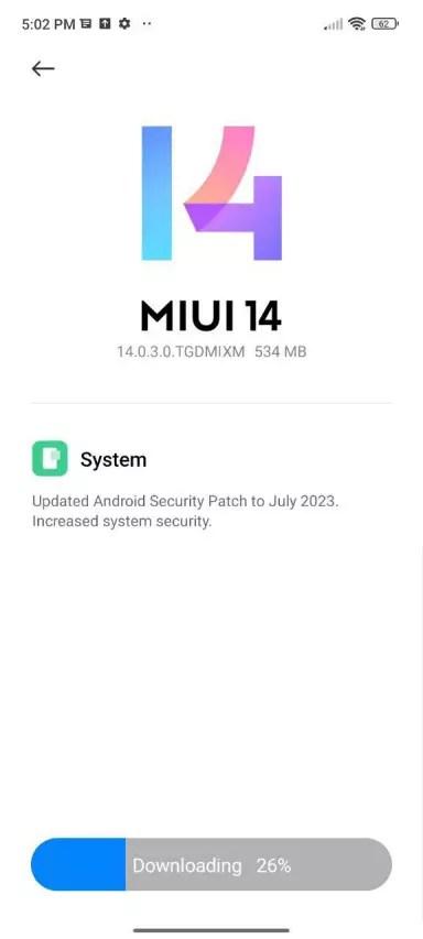 واجهة MIUI 14 تصل بمميزات رائعة مع تصحيح الأمان لهاتف مميز من ريدمي عالميًا