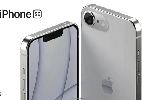 من iPhoneIslam.com، يظهر في الصورة طرازان من iPhone SE من الأمام والخلف، مع تسليط الضوء على الشاشة والكاميرا والأزرار الجانبية. أحدهما مائل لعرض الكاميرا الخلفية وشعار Apple، بينما يعرض الآخر الشاشة.