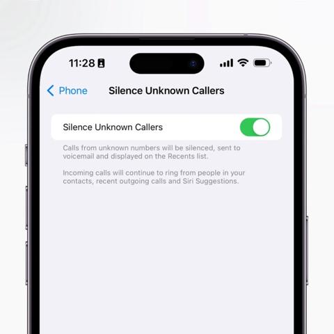  إسكات المكالمات الواردة من أرقام مخفية أو غير معروفة على ايفون