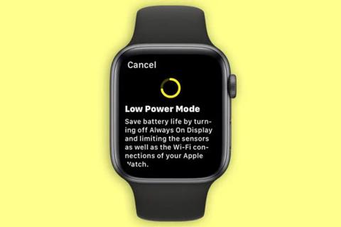 من iPhoneIslam.com، شاشة Apple Watch Series 9 تعرض وضع الطاقة المنخفضة.