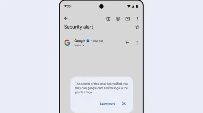 جيميل: علامة التحقق الزرقاء تعزز الأمان